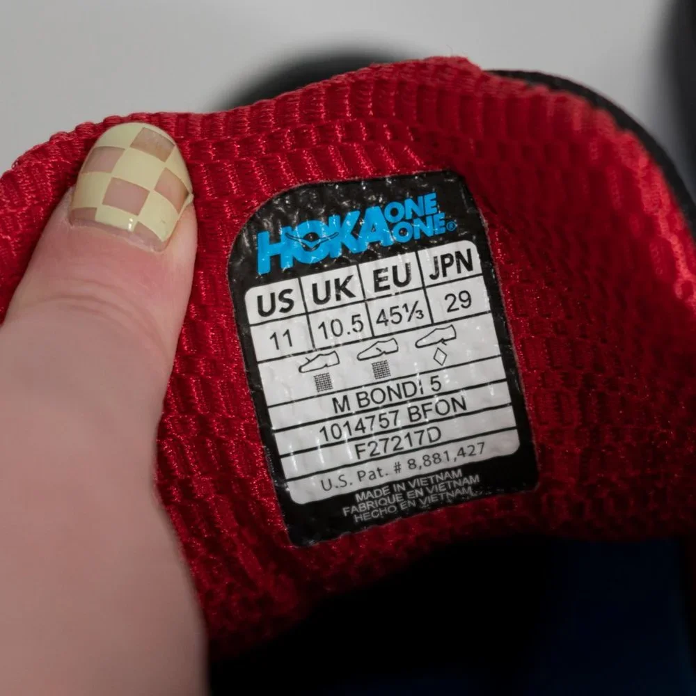 HOKA ONE ONE Bondi 5 Neutral Black/Formula One Mesh Running Shoes - Picture 6 of 7